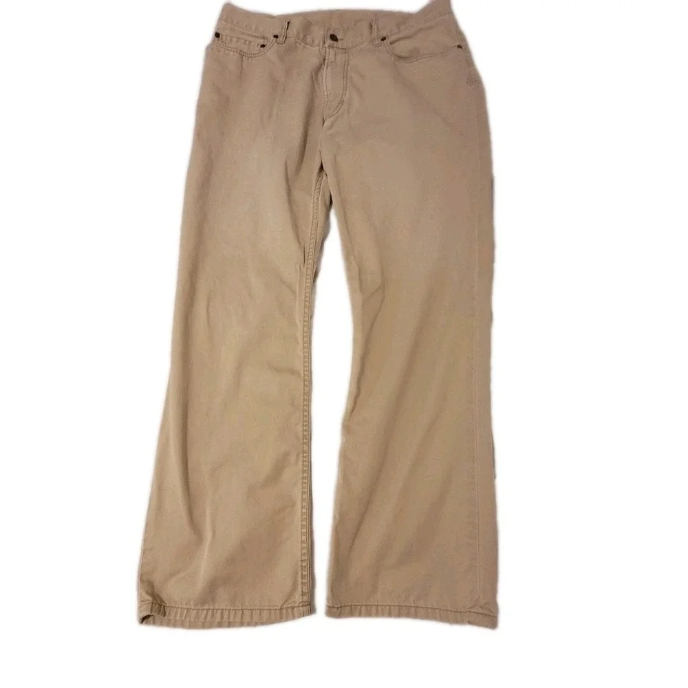 Polo Ralph Lauren Men's Size 36/30 Khaki Cotton Straight‎ Leg Pants